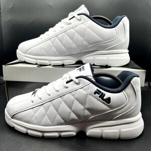 NEW Fila Fulcrum 3 Men's Shoes Size 10.5 Sneakers White Navy 1SC50117 159